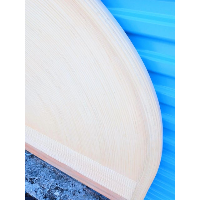 Gabriella Crespi Vintage Mid Century Modern Pencil Reed Oval Queen Size Headboard For Sale - Image 4 of 5