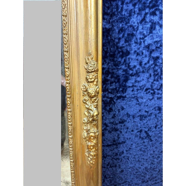 Gold Empire Mirror in Wood and Gilded Stucco, 1810 For Sale - Image 8 of 13