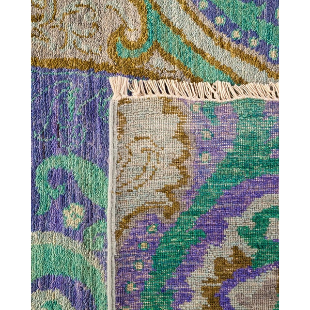 2010s Suzani Collection Hand-Knotted Area Rug - 9' 1" X 11' 9" For Sale - Image 5 of 10