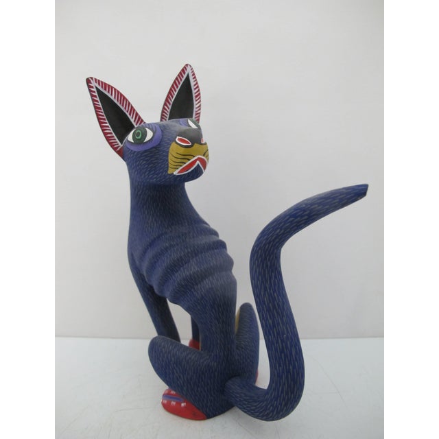 Hand painted wood turning fox figure, made in Oaxaca, Mexico, traditionally known as Alebrije. Whimsical stylized Turning...