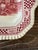 Antique W. Adams & Sons Red Transferware Cake Plate | Old English Rural Scenes | Square Handled Serving Plate England For Sale In Chicago - Image 6 of 12