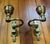 19th Century Large Antique 19th Century American Federal Brass Jamb Hooks to Hold Fire Tools on the Hearth or Fireplace Mantel - a Pair For Sale - Image 5 of 12