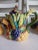 Colorful Teapot/decor with ears of corn, grapes, and gourds. By Fitz and Floyd, dated 1995. 32 oz. Teapot, each mug is...