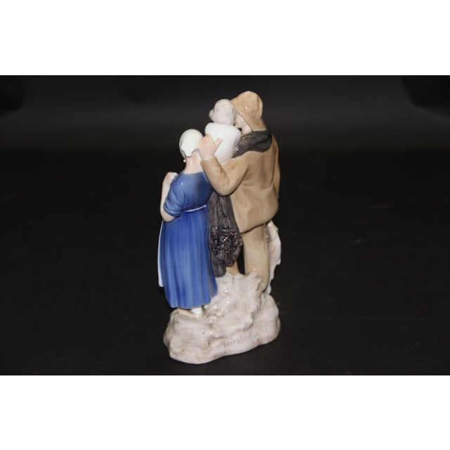Bing & Grondahl Model 2025 Fishing Family Figurine from Bing & Grondahl, 1960s For Sale - Image 4 of 7
