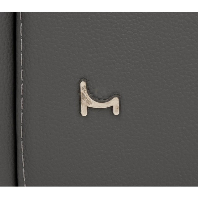 Nicoletti Corona Leather Swivel Chair For Sale In New York - Image 6 of 7