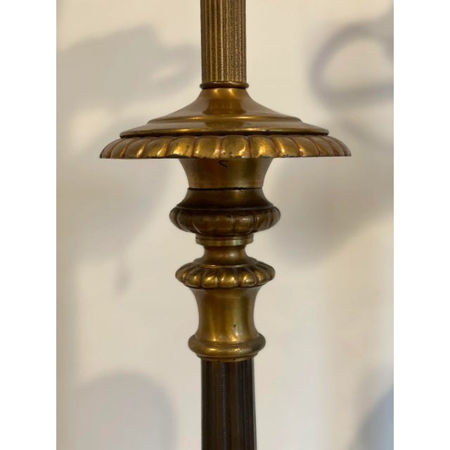 Mid 20th Century Vintage Mid 20th Century Baroque Mixed Metal Stick Lamps - a Pair For Sale - Image 5 of 8
