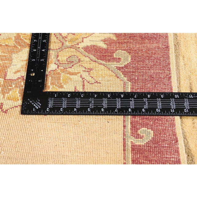 Textile Vintage Pakistani Oushak Rug, 07'01 X 08'09 For Sale - Image 7 of 10