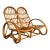 Vintage Coastal Rattan Double Lounge Chair For Sale