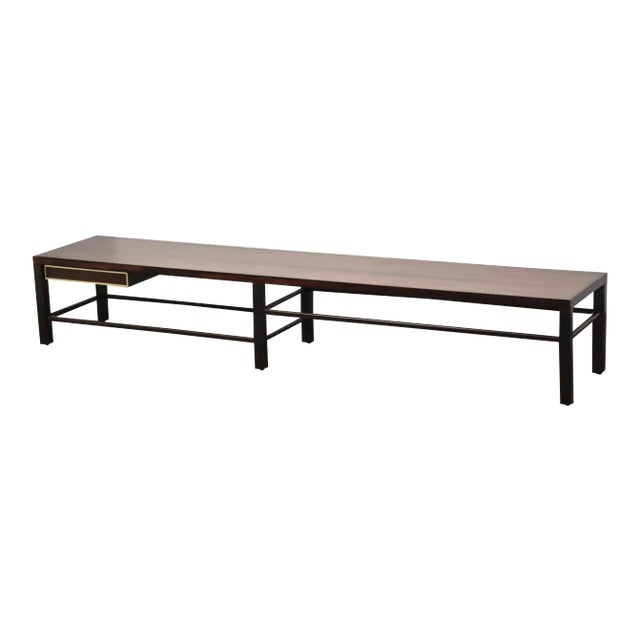 Harvey Probber Rosewood Long Coffee Table Bench For Sale