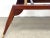 Late 20th Century Gio Ponti Style Italian Modern Bench With Sculptural Wood Base and Brass Accents For Sale In Philadelphia - Image 6 of 13