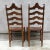 Pair of Early 20th Century Patinated Ladder Back Chairs For Sale - Image 4 of 7