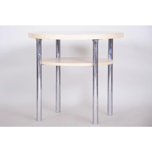 Bauhaus White Mosquito Detector Side Table, 1930s For Sale - Image 3 of 10