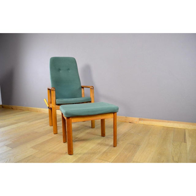 Danish Relax Armchair and Ottoman in Teak by Schou Andersen, 1960 For Sale - Image 3 of 13