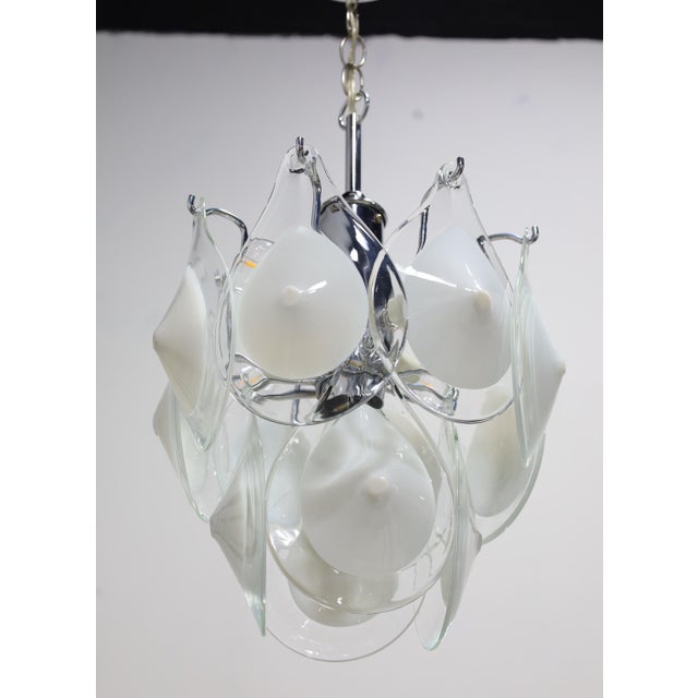 1960s Art Glass Chandelier Gino Vistosi for Venini For Sale In Dallas - Image 6 of 10