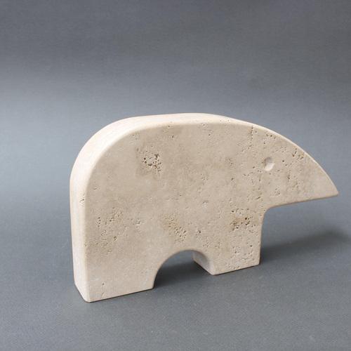 Vintage Italian Travertine Aardvark Table Sculpture from Fratelli Mannelli, 1970s For Sale - Image 4 of 16