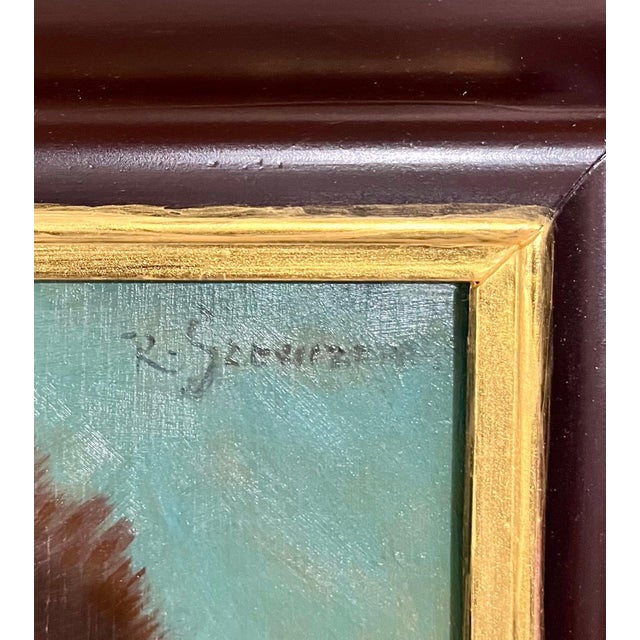 Konstanty Szewczenko, Polish Jewish Chassidic Rabbi Judaica Art Oil Painting Konstantin Szewczenko, 20th Century For Sale - Image 4 of 4