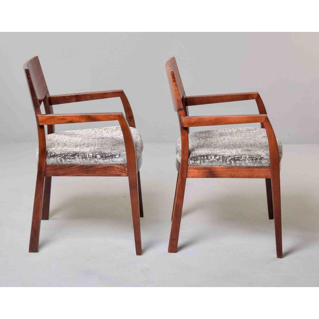 Pair of Art Deco Style Mahogany Armchairs For Sale - Image 10 of 12