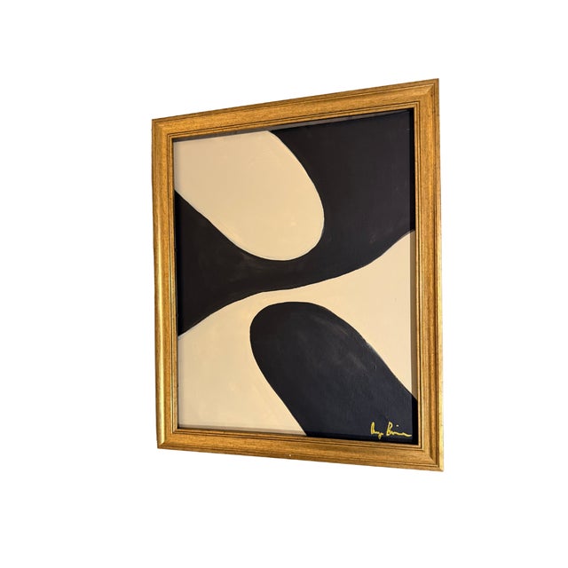 Mid-Century Modern Contemporary Abstract Expressionist Painting by Bryan Boomershine Framed For Sale - Image 3 of 8