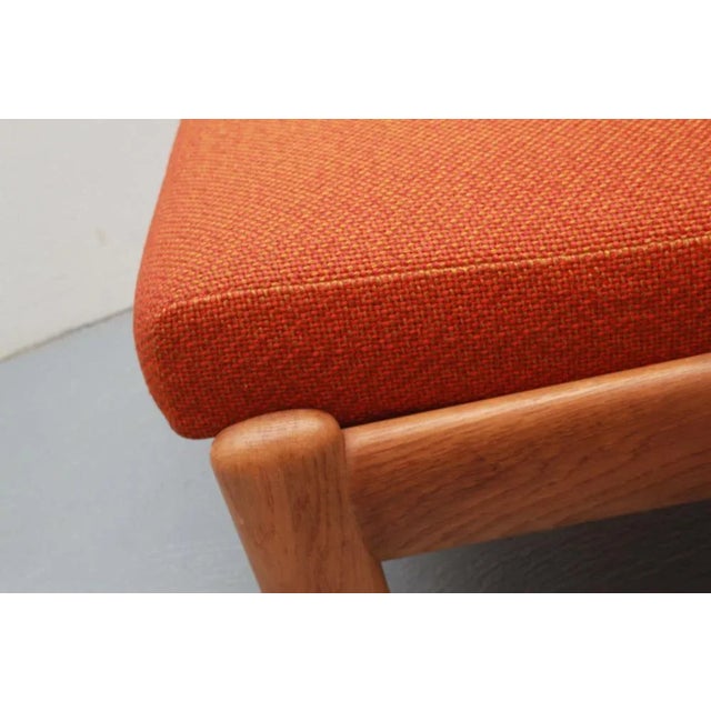 Lounge Chair in Light Oak and Orange Upholstery, 1975 For Sale - Image 10 of 12