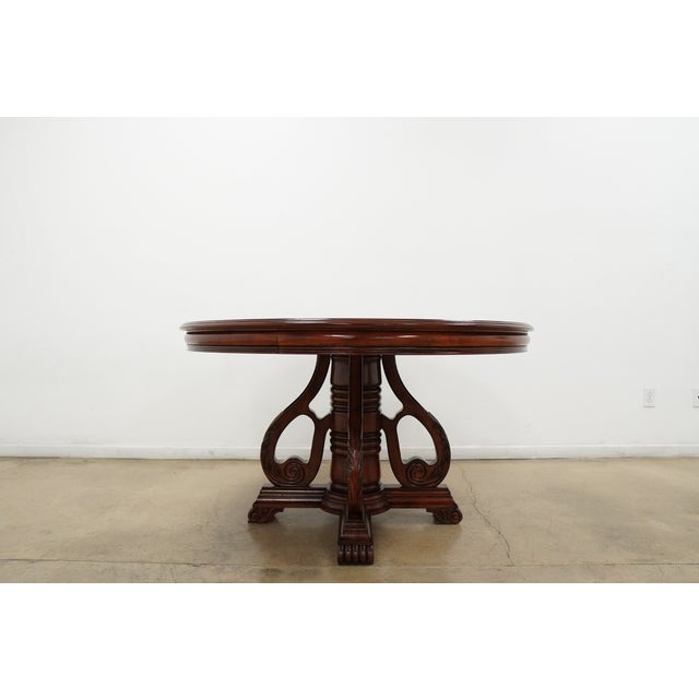 Round Traditional Pedestal Dining Table For Sale - Image 4 of 14