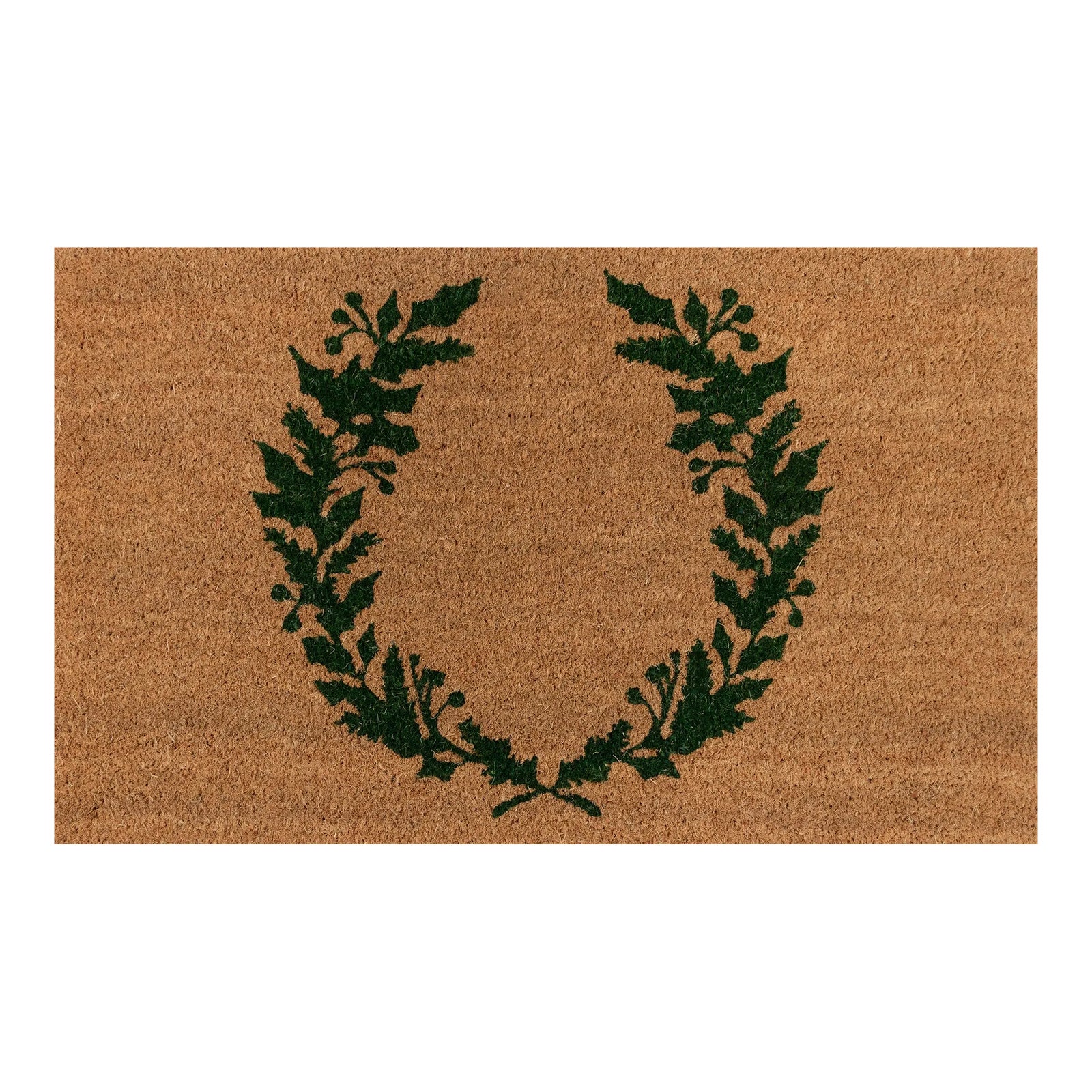Erin Gates by Momeni Park Green Hand Laurel Wreath Woven Natural Coir