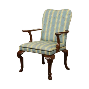 Baker Queen Anne Style Mahogany Armchair