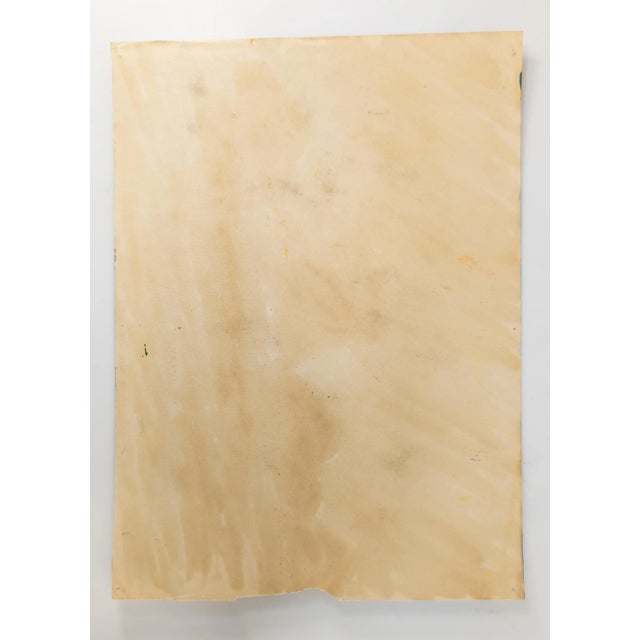 Mid 20th Century 20th Century American Impressionist Fauvist Gouache Watercolor Painting of Haystacks For Sale - Image 5 of 6