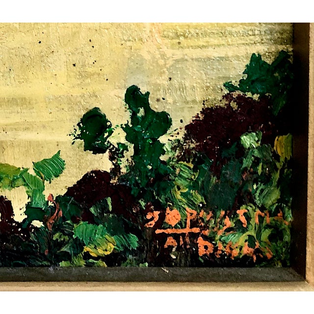Wood Impressionist Water’s Edge Tropical Landscape With Banyan Tree For Sale - Image 7 of 10