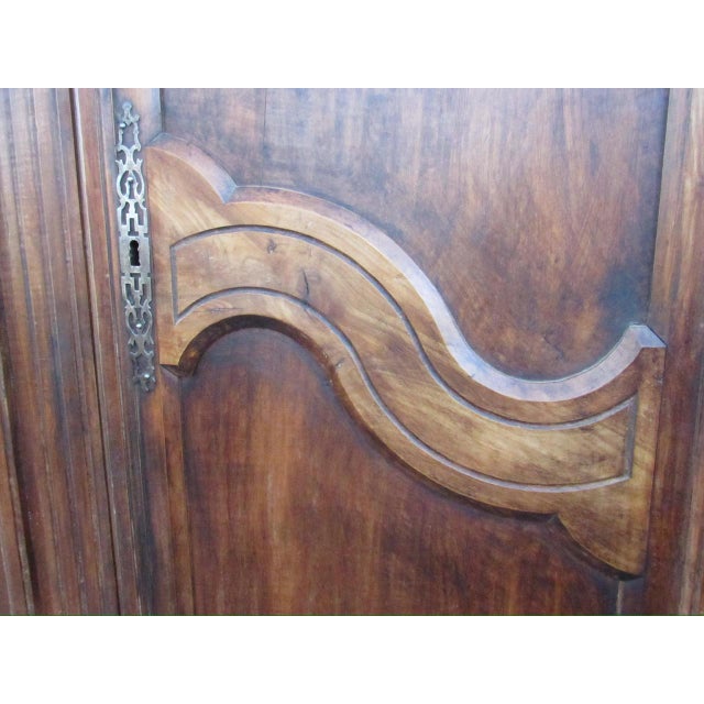 Wood Pair of Antique French Armoire Doors For Sale - Image 7 of 16