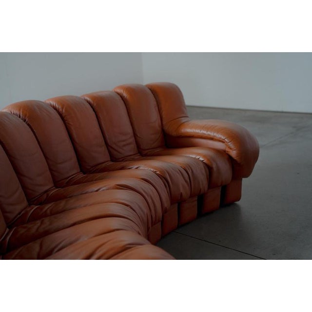 DS-600 Sectional Sofa in Cognac Leather by de Sede, Swiss, 1990s For Sale - Image 15 of 18