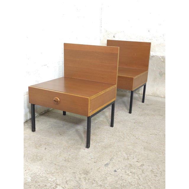 Wood Bedside Tables by Fristho, 1960s, Set of 2 For Sale - Image 7 of 14