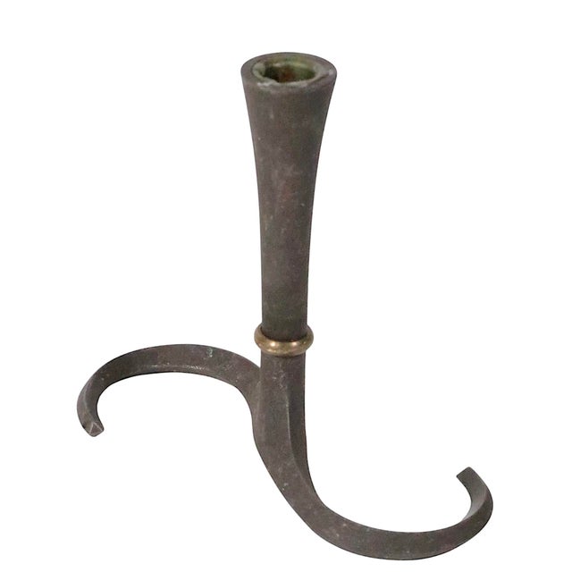 Set of Three Mid Century Danish Modern Candlesticks Quistgaard for Dansk 1960's For Sale - Image 9 of 10