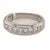 18k White gold band with 8 channel set princess cut diamonds weighing 0.94 carats 6.68 grams size 7
