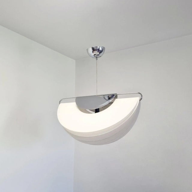 Mid-Century Modern Italian Spicchio Pendant Lamp by Ermanno Lampa & Sergio Brazzoli for Guzzini, Italy, 1970s For Sale - Image 3 of 14