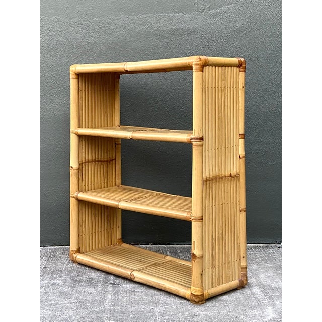 Vintage Bamboo Low Etagere For Sale In West Palm - Image 6 of 12