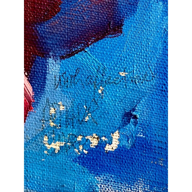 Yellow Relocation Super Sale! Abstract Expressionist Original Oil Painting by Arthur Harrow, Framed For Sale - Image 8 of 10