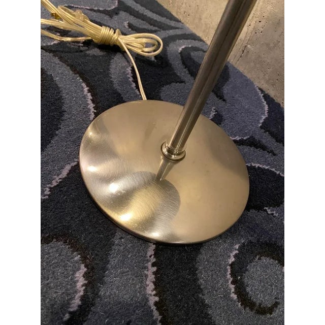 Mid-Century Modern Mid 20th Century Brushed Stainless Steel Post Modern Cone Table Lamp For Sale - Image 3 of 11