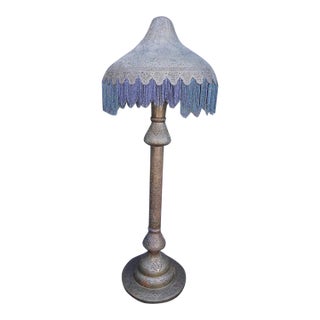1920s Brass and Copper Egyptian Revival Floor Lamp For Sale