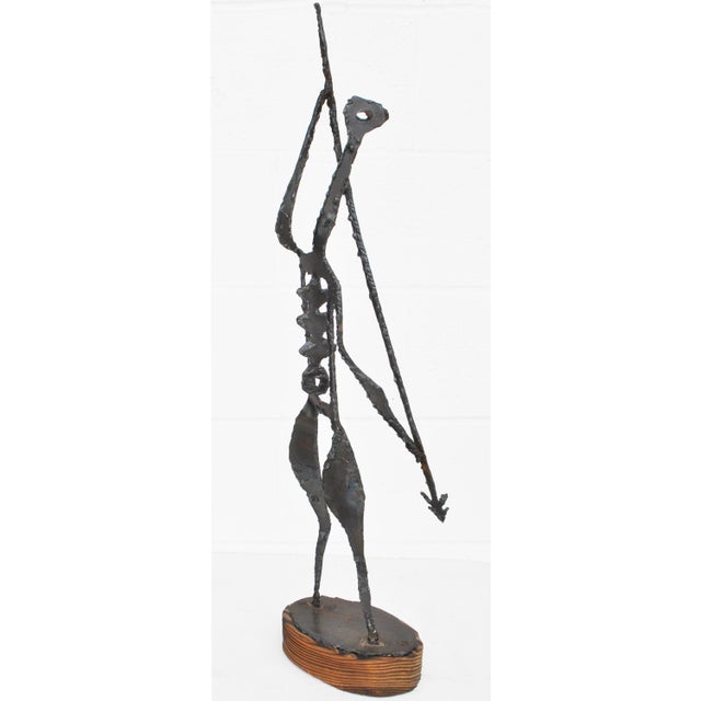 Mid-Century Brutalist Warrior Sculpture For Sale - Image 4 of 8