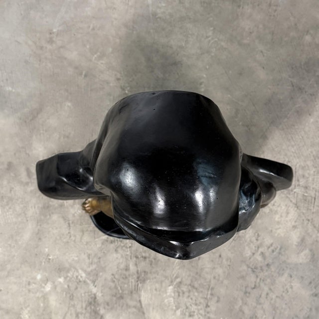 Early 21st Century Bronze Madonna Mary and Child Relief Sculpture on Marble Base, 20” H – Wall-Mountable For Sale - Image 5 of 6