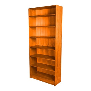 1960s Danish Modern Teak Tall Bookcase For Sale