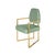 Gold Perspective Dining Chair in Golden Bath and Green Velvet from Insidherland For Sale - Image 8 of 8