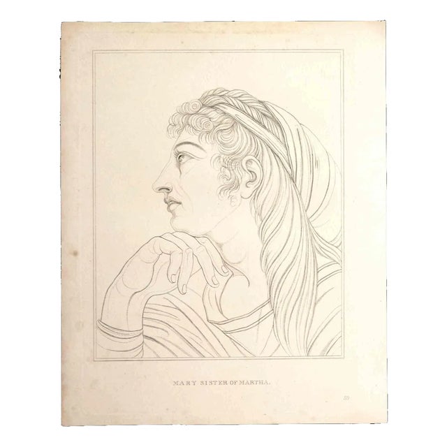 Thomas Holloway, Mary Sister of Martha, Original Etching, 1810 For Sale
