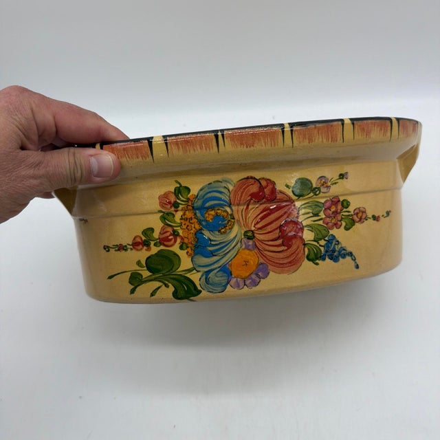 Vintage Hand-Painted French Covered Terrine, H. Siegfried, Soufflenheim, Alsace For Sale - Image 10 of 13