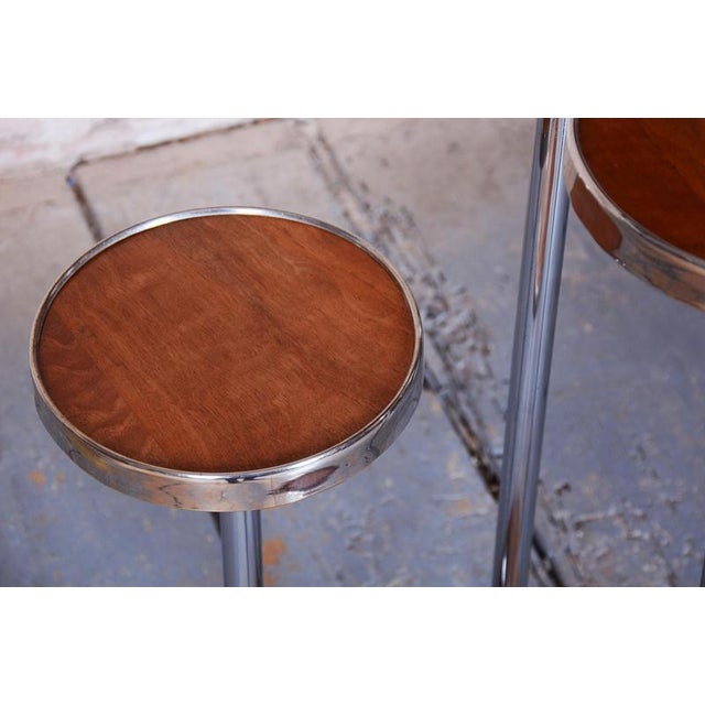 Gold Bauhaus Flower Stand attributed to J. Halabala for Up Závody, Czech, 1930s For Sale - Image 8 of 11