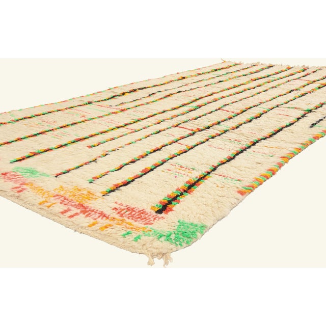 21948 Vintage Azilal Moroccan Rug, 05'00 x 09'09. The River of Blessings: A Vintage Azilal Moroccan Masterpiece of Divine...