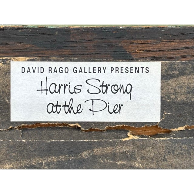 Light Green Pair of Painted Tile Wall Plaques of Two Women by Harris G. Strong For Sale - Image 8 of 10