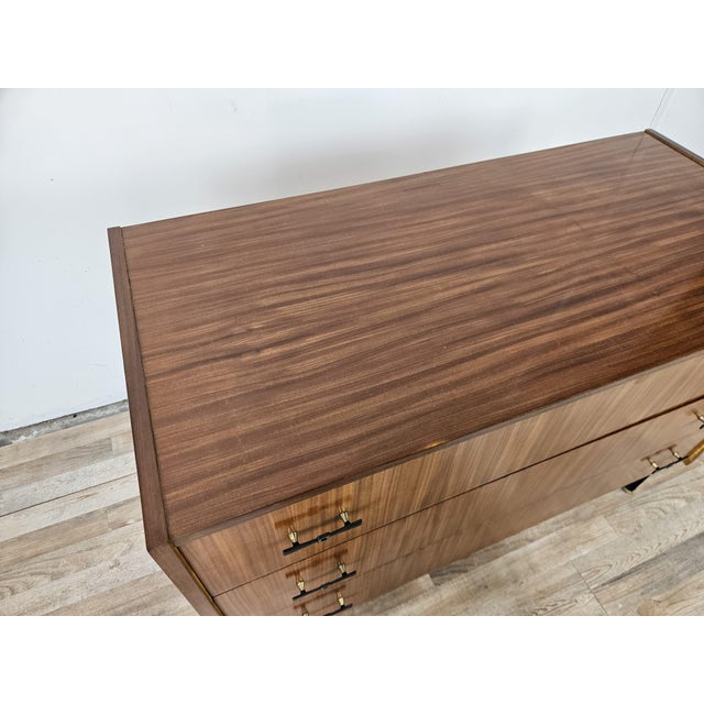 1960s Vintage Three-Drawer Teak Chest of Drawers, 1960 For Sale - Image 5 of 16