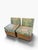 Pair of MCM Pencil Reed Rattan & Green Rose Cumming Leopard Slipper Chairs For Sale In Los Angeles - Image 6 of 6