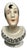Art Deco Pierrot Porcelain Pincushion Half Doll, c. 1920s For Sale